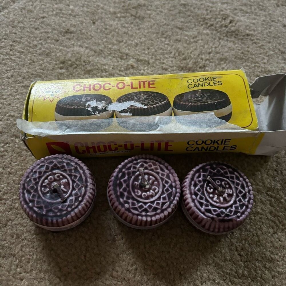 Choc-O-Lite Set Of 3 Cookie Candles